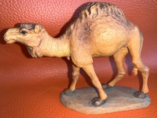 Vintage Anri Kuolt 3 " Nativity Camel Carved Wood Figure - Euc