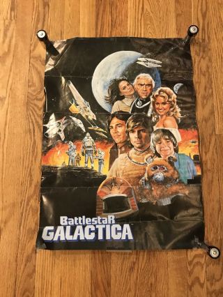 Vintage Battlestar Galactica Poster Year 1978 By Pro Arts John Solie Art