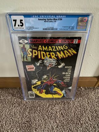 Spider - Man 194 Cgc 7.  5 - First Appearance Of Black Cat