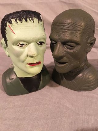 Universal Monsters Vintage Squishy Frankenstein Mummy Talking Heads 2