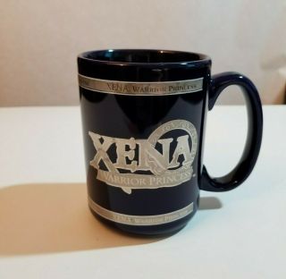 1997 Navy Blue Silver Xena Warrior Princess Coffee Mug