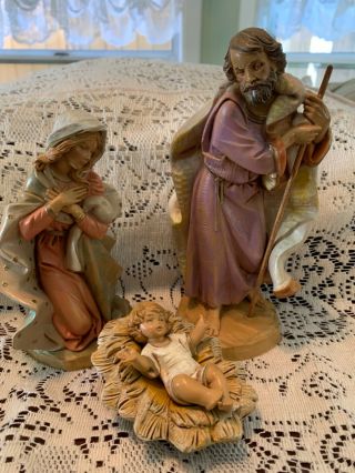 1993 Fontanini Nativity - 7.  5 " Scale - Holy Family (mary Joseph & Baby Jesus)