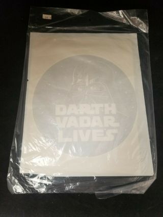 Rare Vintage Iron On Heat Transfer Decal 1977 Star Wars Darth Vadar Lives Vader
