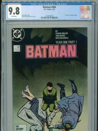 1987 Dc Batman 404 1st Appearance Modern Catwoman Cgc 9.  8 White Box12