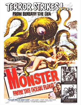 Monster From The Ocean Floor Lobby Card Poster Os 1954 Anne Kimbell Stuart Wade