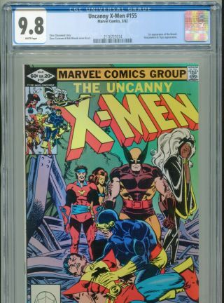 1982 Marvel Uncanny X - Men 155 1st Appearance The Brood Cgc 9.  8 White Box1