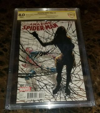 Spider - Man 4 Comic Book Cbcs 8.  0 Signed By Humberto Ramos (cgc,  Pgx)