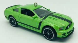 2013 Ford Mustang Boss 302 Hallmark Ornament Lime Muscle Car