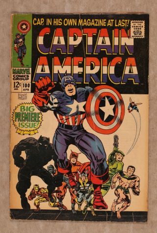 Captain America 100 Gd/vg 3.  0 1968
