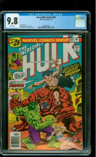 Incredible Hulk 201 Cgc 9.  8 Nm/mint 1st Kronak The Barbarian John Romita Cover