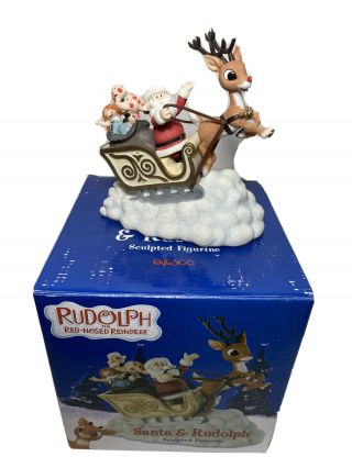 Enesco Rudolph Red - Nosed Reindeer,  Santa,  & Misfit Toys Figurine 1992 4002074