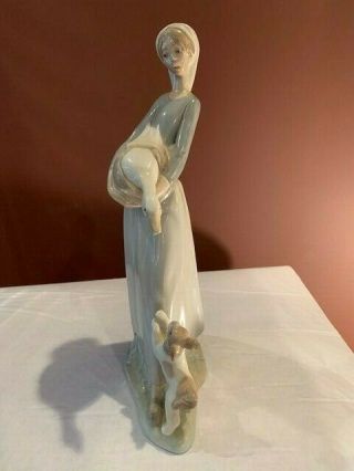 Lladro,  Girl With Goose and Dog,  4866,  10 3/4 