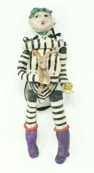 Judie Bomberger " Jojo " Cirque Du Soleil Marionette Puppet Jester Clown Figurine