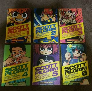Scott Pilgrim - Full Color Hardcover - Complete Set - Volumes 1 - 6 - Oni Press