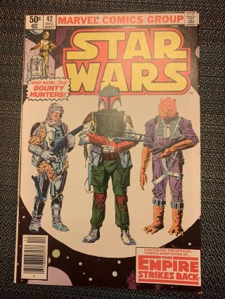 Star Wars 42 Comicbook Dec 1980,  Marvel 1st Appearance Of Boba Fett Ungraded