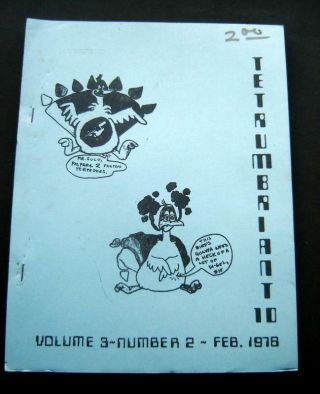 Star Trek Tetrumbriant 10 Volume 3 Number 2 February 1976 Fanzine Takei Bk Cover