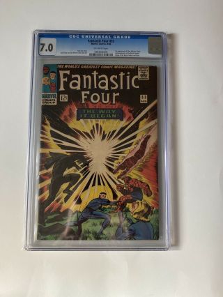 Fantastic Four 53 Cgc 7.  0 2nd Appearance Of Black Panther,  Aug 1966,  Marvel Ow