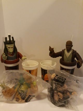 Star Wars Episode I Cup Topper Kfc Taco Bell Pizza Hut 4 Characters 1999