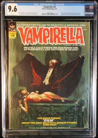 Warren Vampirella 16 - Cgc 9.  6 - Nm,  Wp - 1st Full Dracula In Title