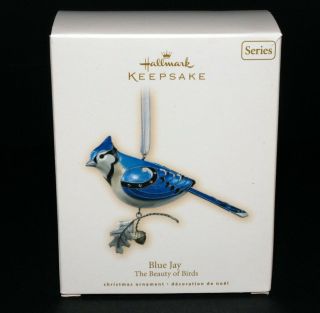 Hallmark Ornament 2007 Beauty Of Birds 3 In Series Blue Jay - Beauty