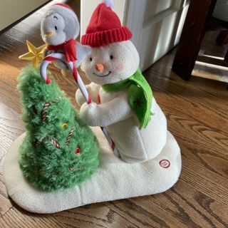 Hallmark Trimming The Tree Snowman’ Jingle Pals Plush Singing Snowman Candy Cane