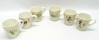 Williams - Sonoma 12 Days Of Christmas Mugs Complete Set Of 6 In Euc