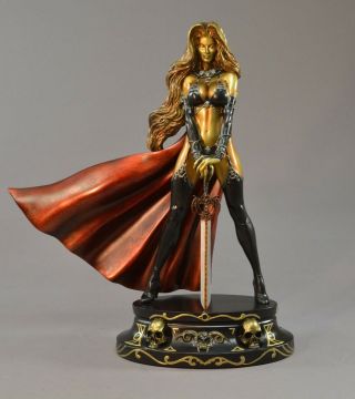 Moore Creations,  Inc.  Lady Death Faux Bronze Statue 11 Of 100 Rare