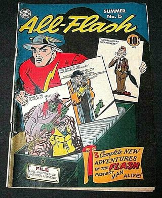 1944 All - Flash Summer Edition No.  15 3 - Adventures Estimated Grade: 5 - 6