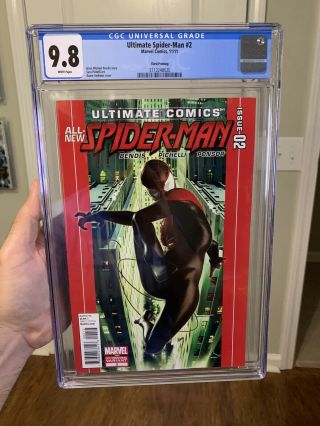 Ultimate Comics Spider - Man 2 3rd Print Miles Morales Cgc 9.  8