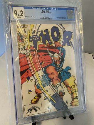1983 Thor 337 Cgc Graded 9.  2 1st Beta Ray Bill Movie Soon??? Invest Now