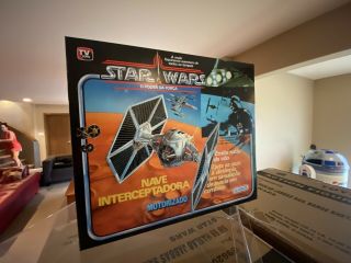 Glasslite Tie Interceptor - Custom Box - Nave Imperial - Star Wars Brazil 1988