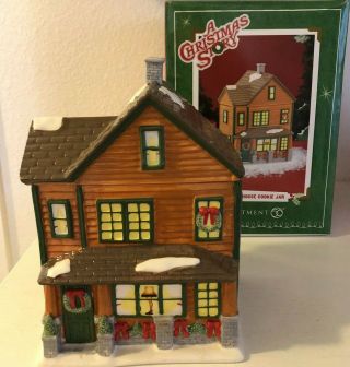 Rare A Christmas Story Dept.  56 Ralphie’s House Cookie Jar 2014 Collectible