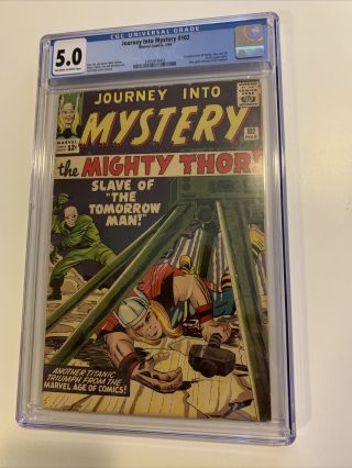 Journey Into Mystery 102 Thor Cgc 5.  0 Lee,  Kirby 1st Appearence Of Sif And Hela