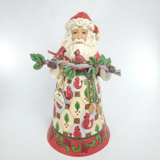 Jim Shore Santa With Cardinal " Birds Of A Feather Are Merry Together " Figurine