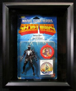 Vintage 1984 Marvel Secret Wars Black Suit Spider - Man Action Figure With Case