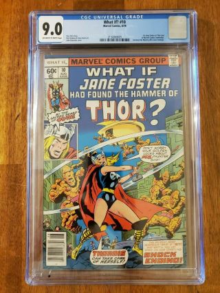 What If 10 - Cgc 9.  0 - 1st Jane Foster As Thor