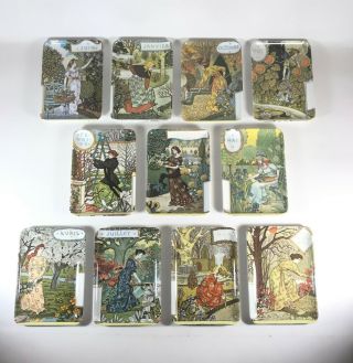 Decorative Crafts Inc Months Melamine Trays Made In Italy Art Nouveau Grasset 11