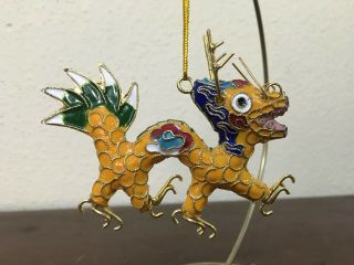 Cloisonne Chinese Dragon Christmas Ornament