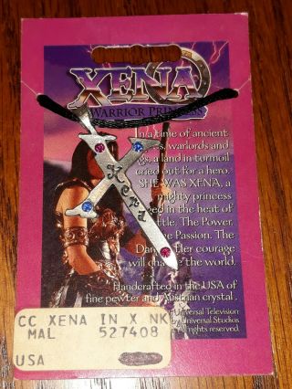 Xena Warrior Princess X SWORD GEMS Necklace COMSTOCK Creation Entertainment 2