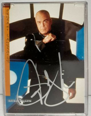 Babylon 5 Jerry Doyle Signed 1998 Skybox Trading Card In Case