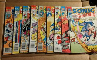 Sonic The Hedgehog 0 1 X2 2 3 5 6 7 8 Archie Adventures 1993 Htf 9.  0 - 9.  4