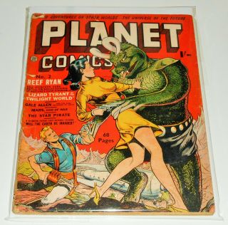 Planet Comics No.  2 Locker 1951 - Rare Uk British Edition Fiction House