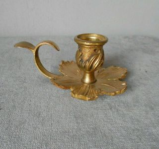 Antique French Bronze Candle Holder