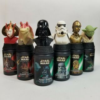 Star Wars Galactic Shampoo Body Wash Bubble Bath Lotion Yoda Vader C3 Binks 1999