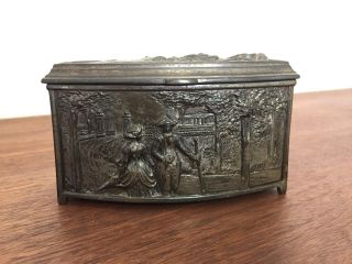 Vintage Relief Or Cast Jewelry Or Trinket Box 1930 