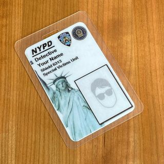 Law And Order Inspired Personalized Nypd Agent Id Badge Costume Cosplay Prop