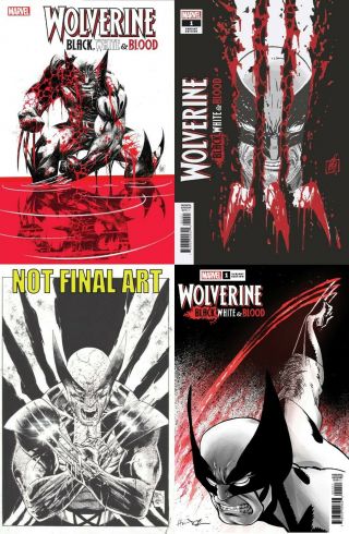 Wolverine Black White Blood 1 1:100,  50,  25 Variant Set Chaykin Kubert Comic 11/4