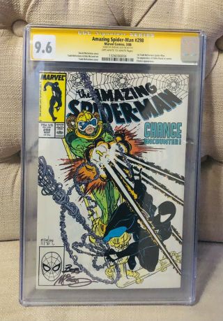 The Spider - Man 298 Cgc 9.  6 1st Cameo Eddie Brock Signed By Bob Mcleod
