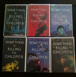 SOMETHING IS KILLING THE CHILDREN 1,  signed Tynion 2,  3,  4,  5,  8.  All N/M 1st print 2