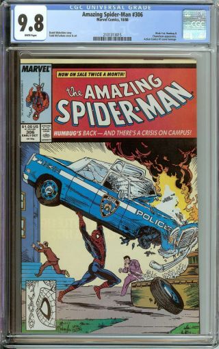 Spider - Man 306 Cgc 9.  8 White Pages
